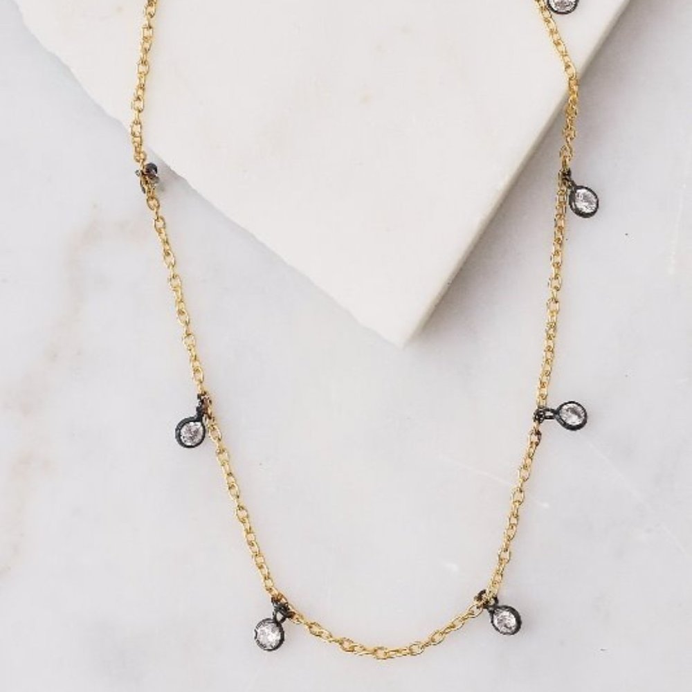 Natalie B Dea Mixed Metal Drop Choker